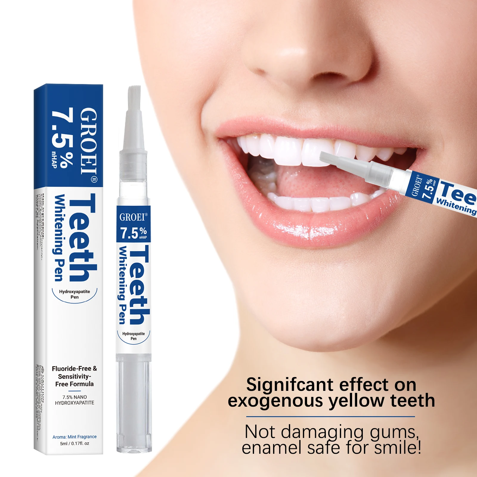 Teeth Whitening Foam - Hydroxyapatite Tooth Whitening Pen Dazzling White