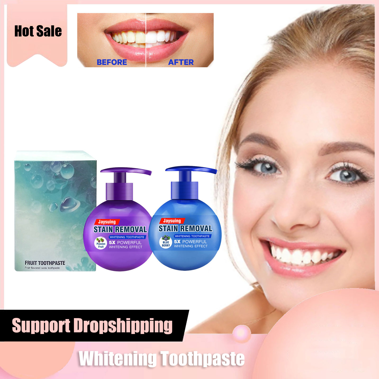 Teeth Whitening With Baking Soda - Whitening Toothpaste Yellow Teeth Bleaching Remove