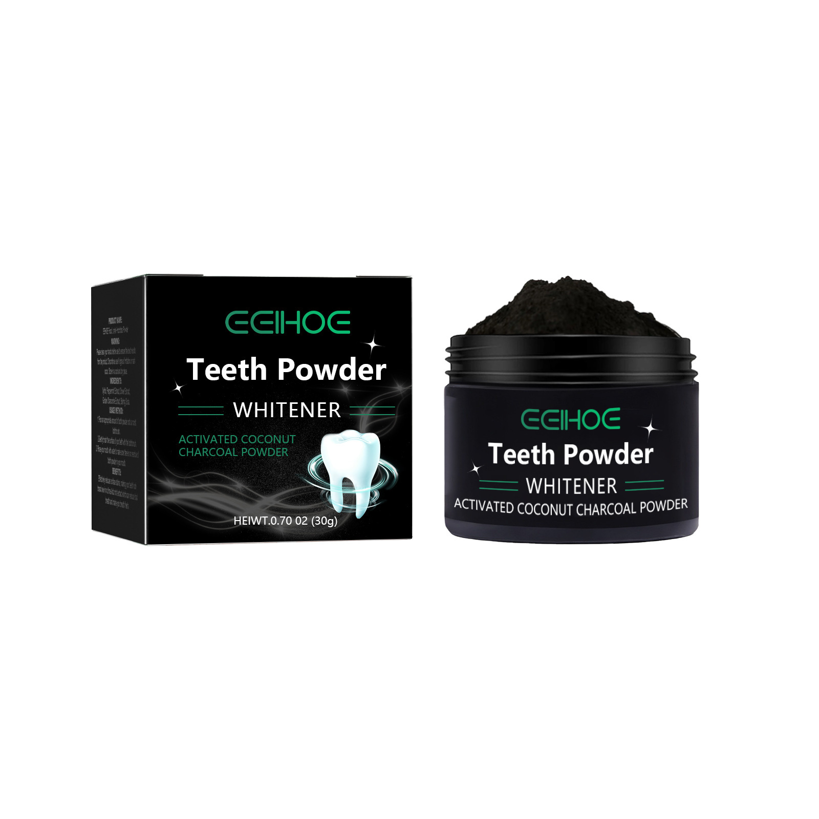 EELHOE Charcoal Powder for Tee - огляд і ціна Whitening Powder Activated
