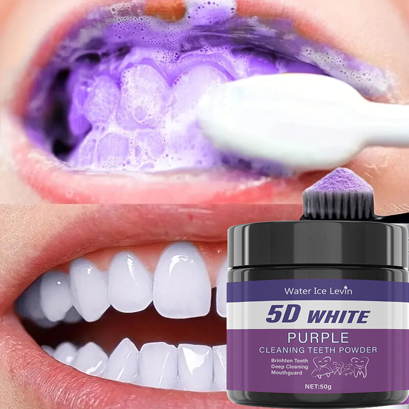 5D White Teeth Powder. Purple  - огляд і ціна Teeth Whitening With Baking Soda