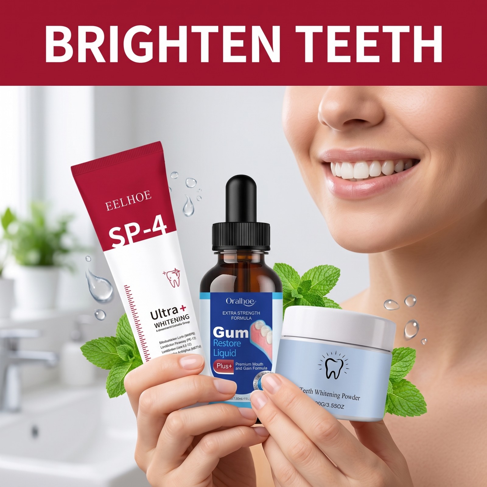 Oral Care Combo Set Whitening  - огляд і ціна Teeth Whitening Foam
