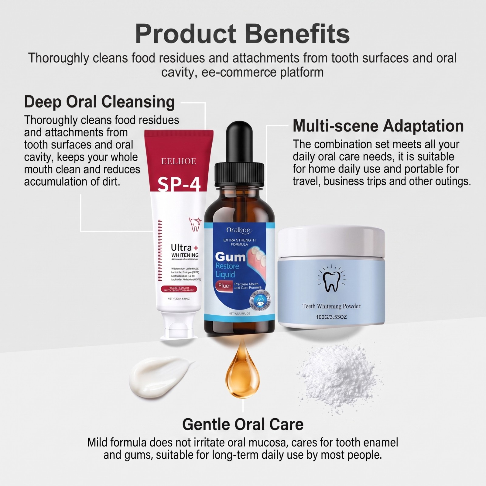Oral Care Combo Set Whitening  - огляд і ціна Teeth Whitening Foam