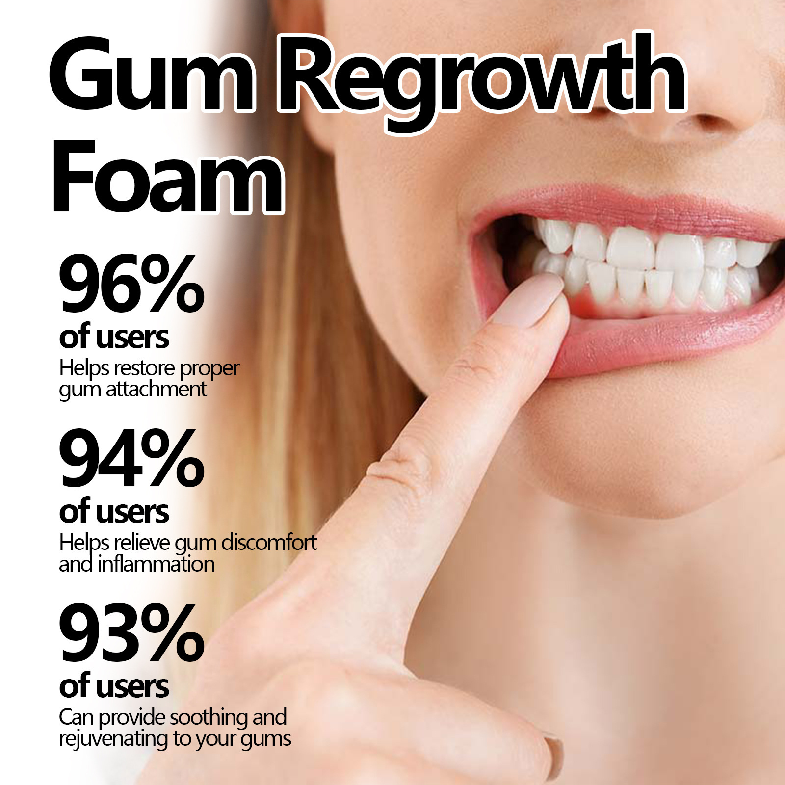 Gum Repair Foam Mousse Toothpa - огляд і ціна Teeth Whitening Foam