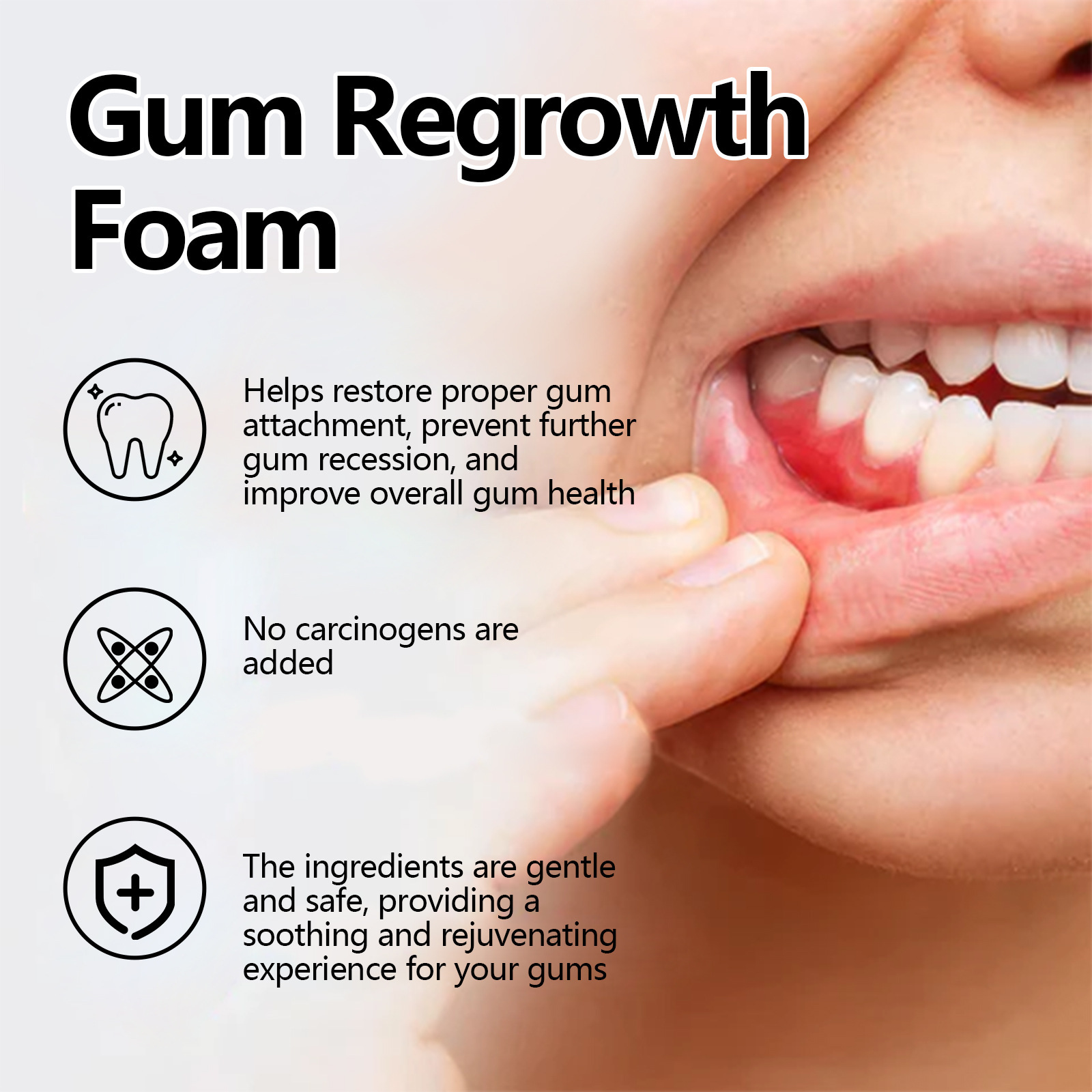 Gum Repair Foam Mousse Toothpa - огляд і ціна Teeth Whitening Foam