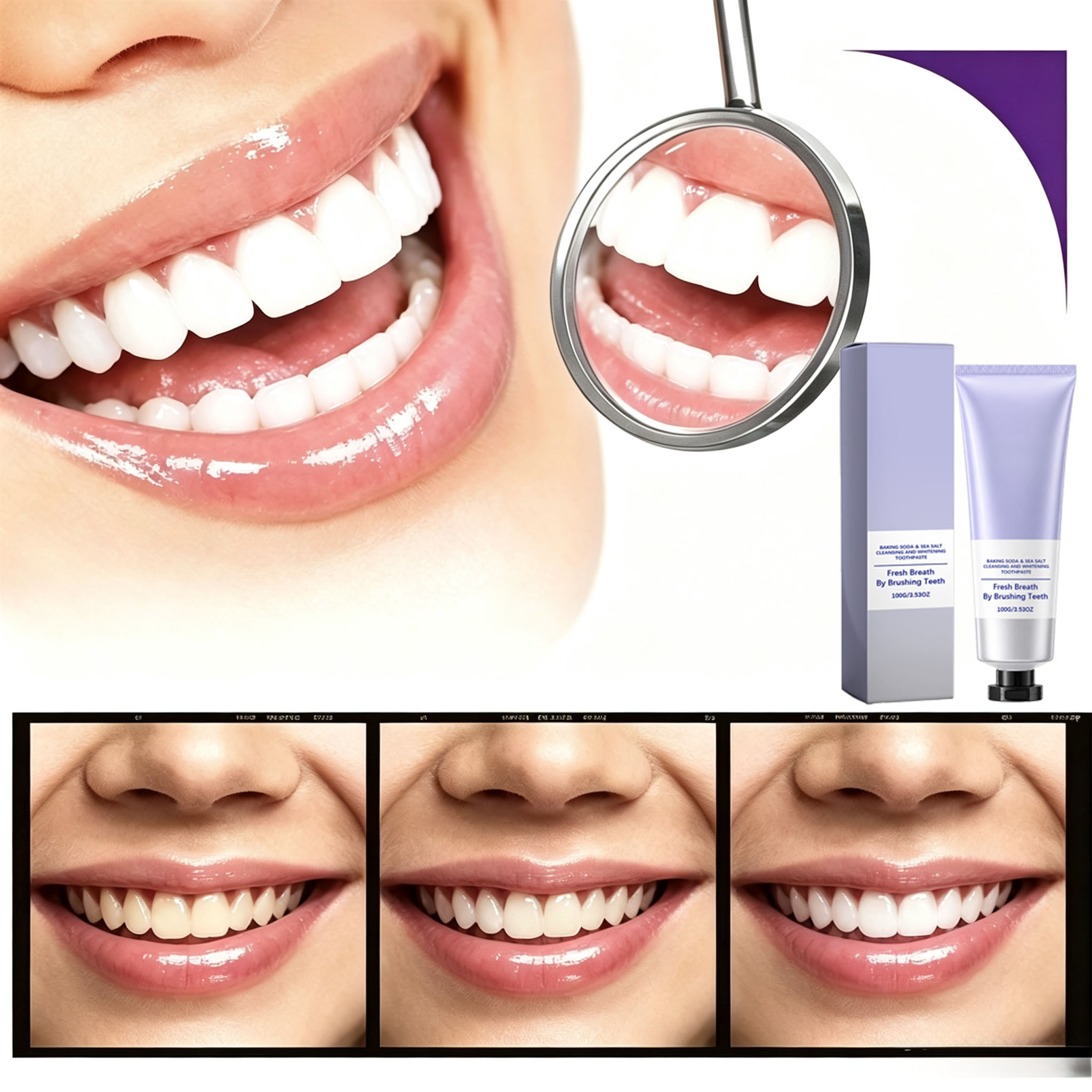 Baking Soda & Sea Salt Toothpa - огляд і ціна Teeth Whitening With Baking Soda
