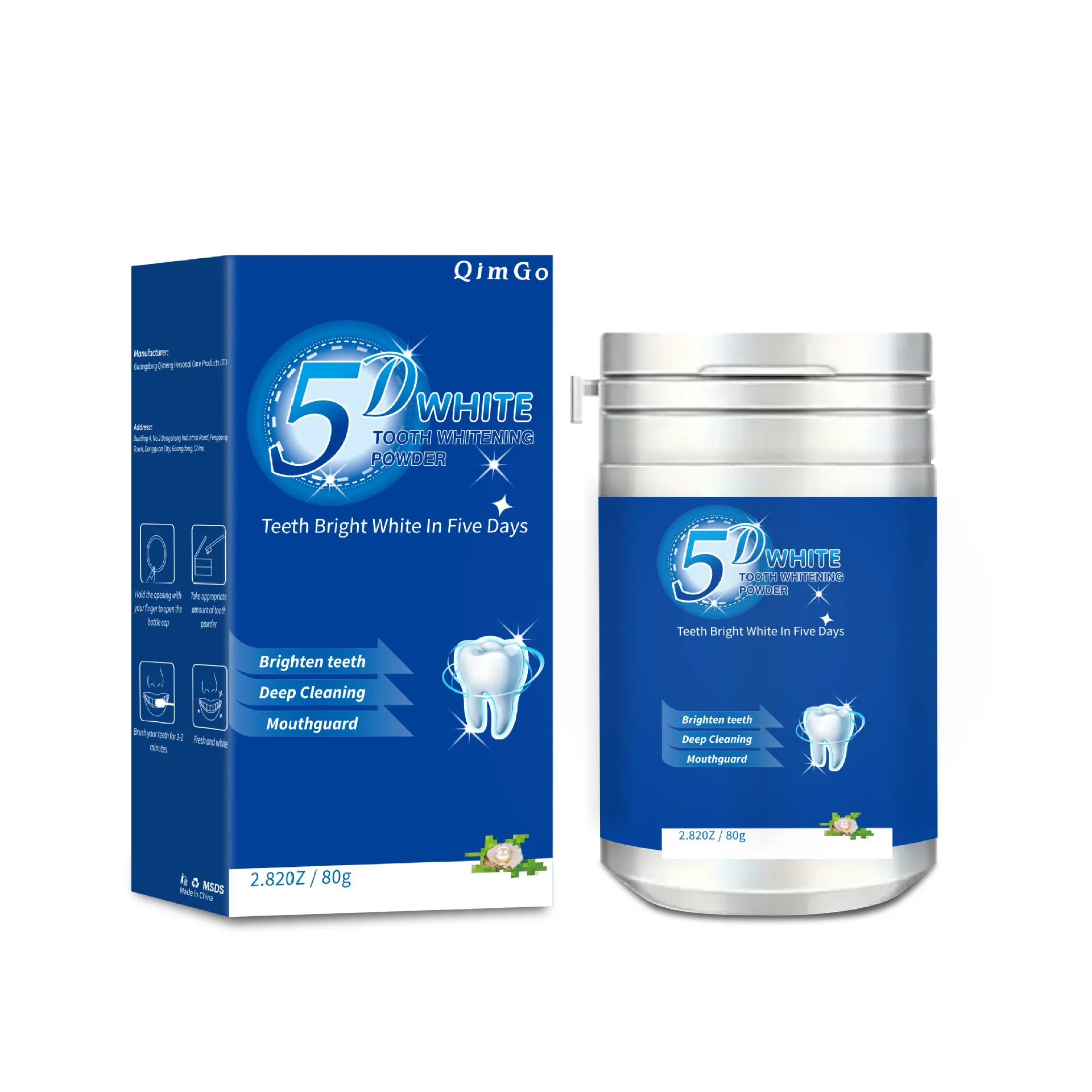 5D 80g Blue Enzyme Teeth White - огляд і ціна Teeth Whitening Enzymes
