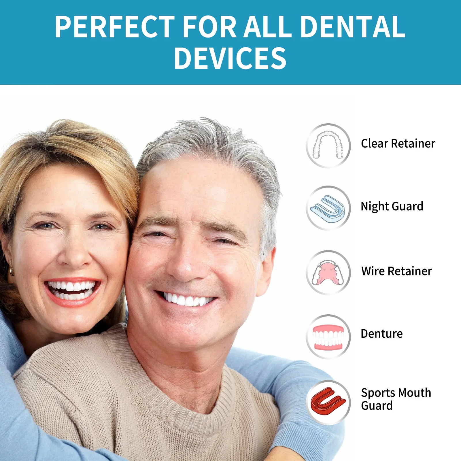 Aligner Denture Cleaner Foam D - огляд і ціна Teeth Whitening Foam