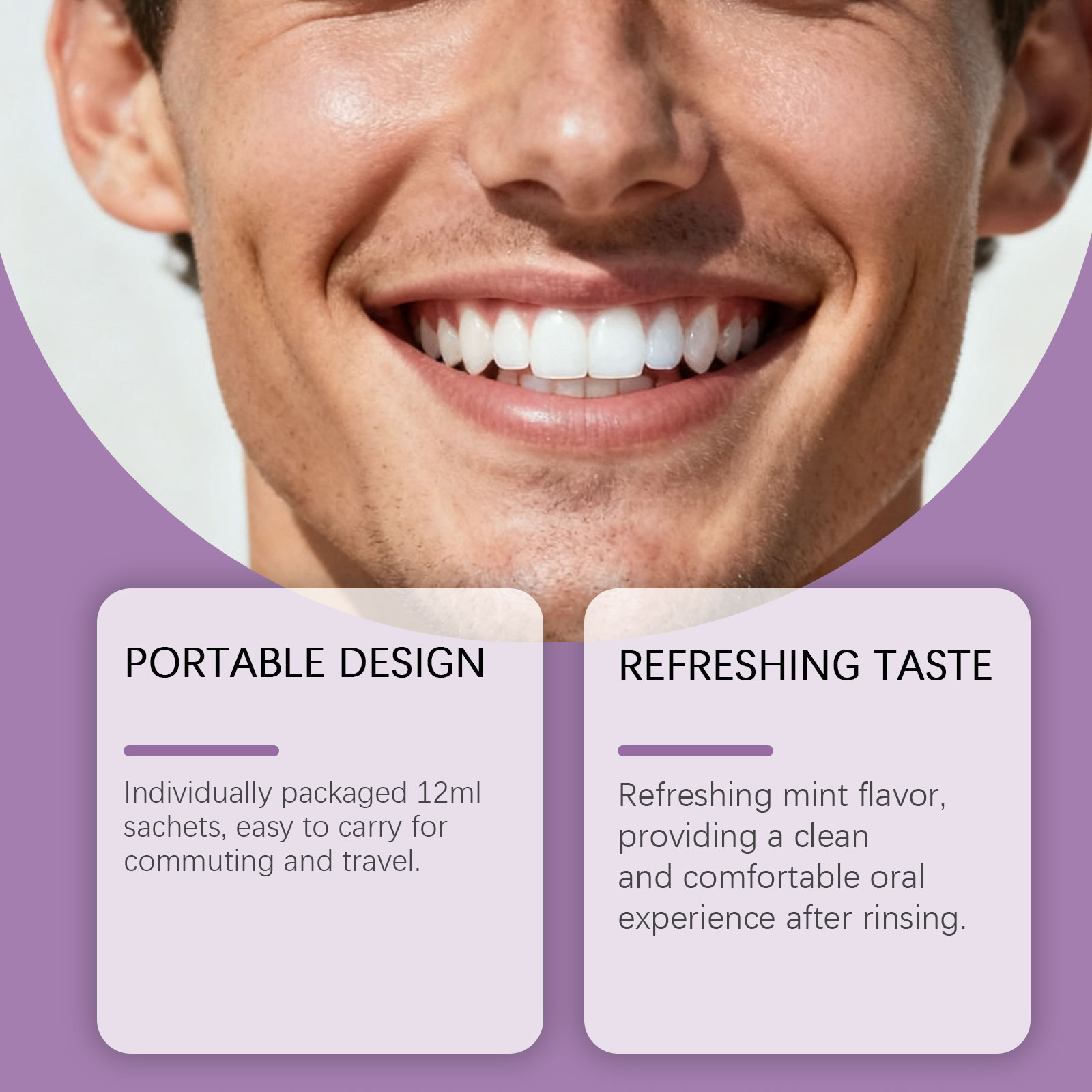 Purple Mouthwash For Teeth Whi - огляд і ціна Teeth Whitening Xylitol Gum